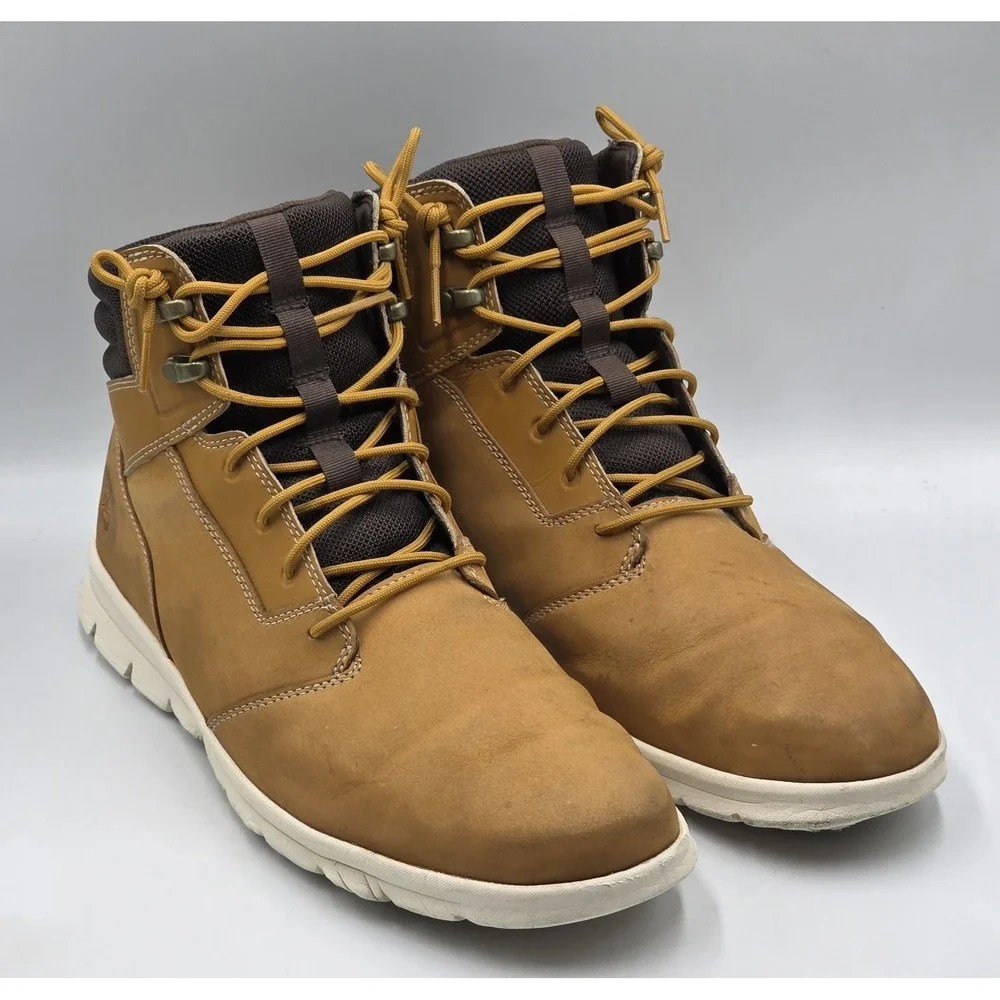 Timberland Graydon Mid Chukka Boots Tan Mens 11.5 Lightweight Sneaker Boot